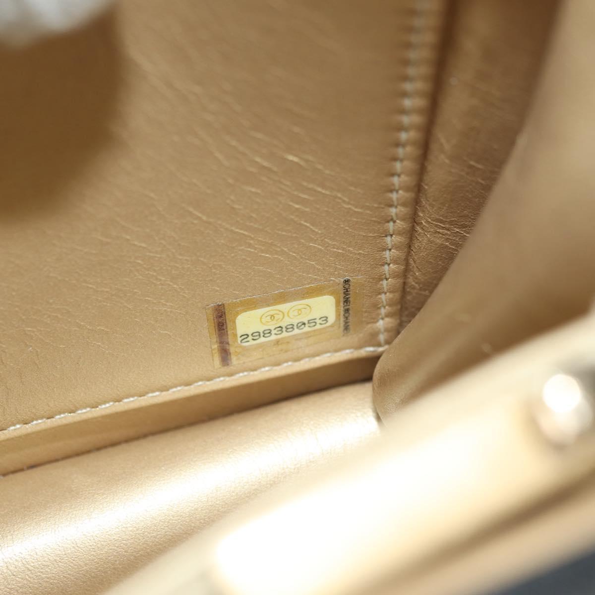 CHANEL Matelasse Chain Shoulder Bag Lamb Skin Black Gold CC Auth 182742SAM