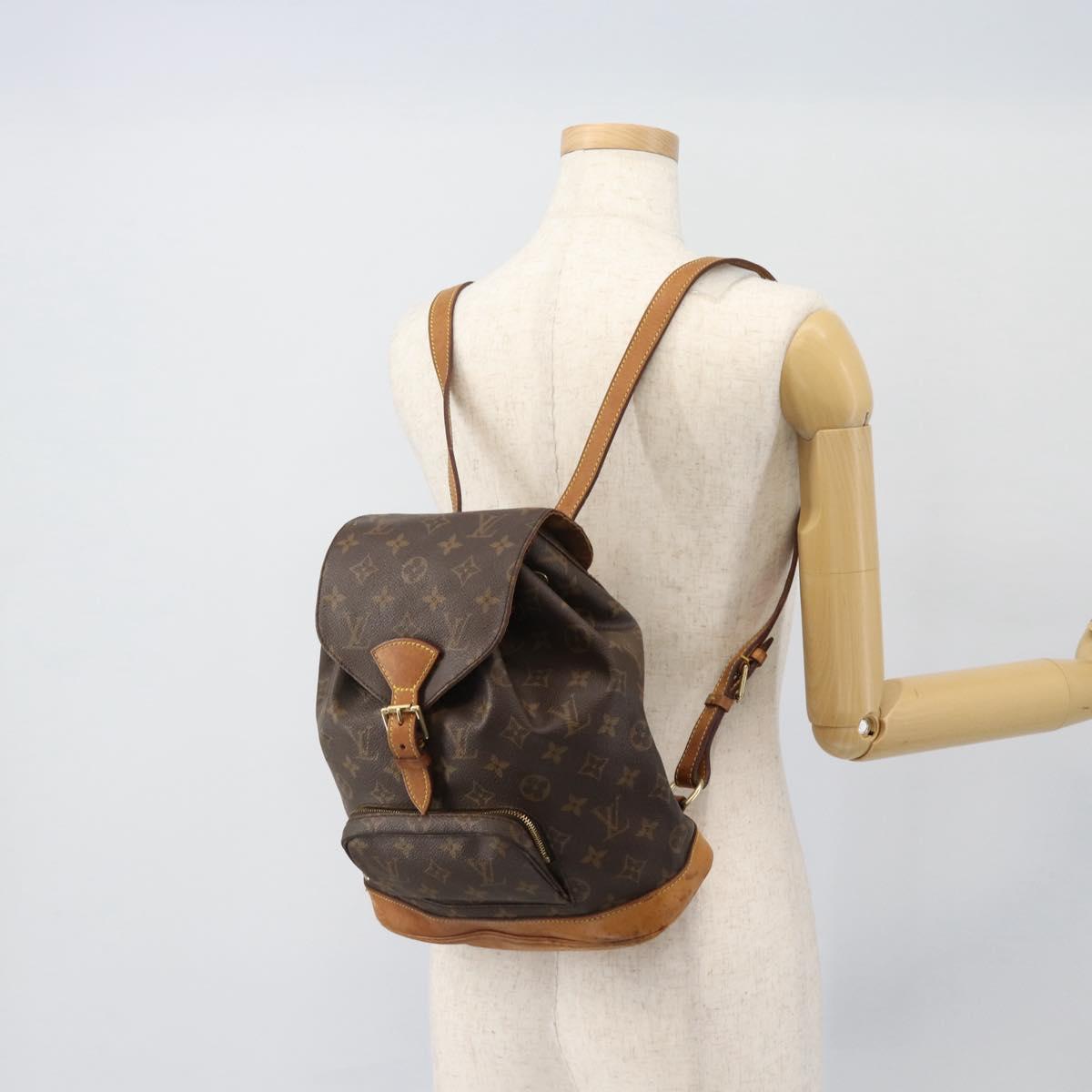 LOUIS VUITTON Monogram Montsouris MM Backpack M51136 LV Auth 182770