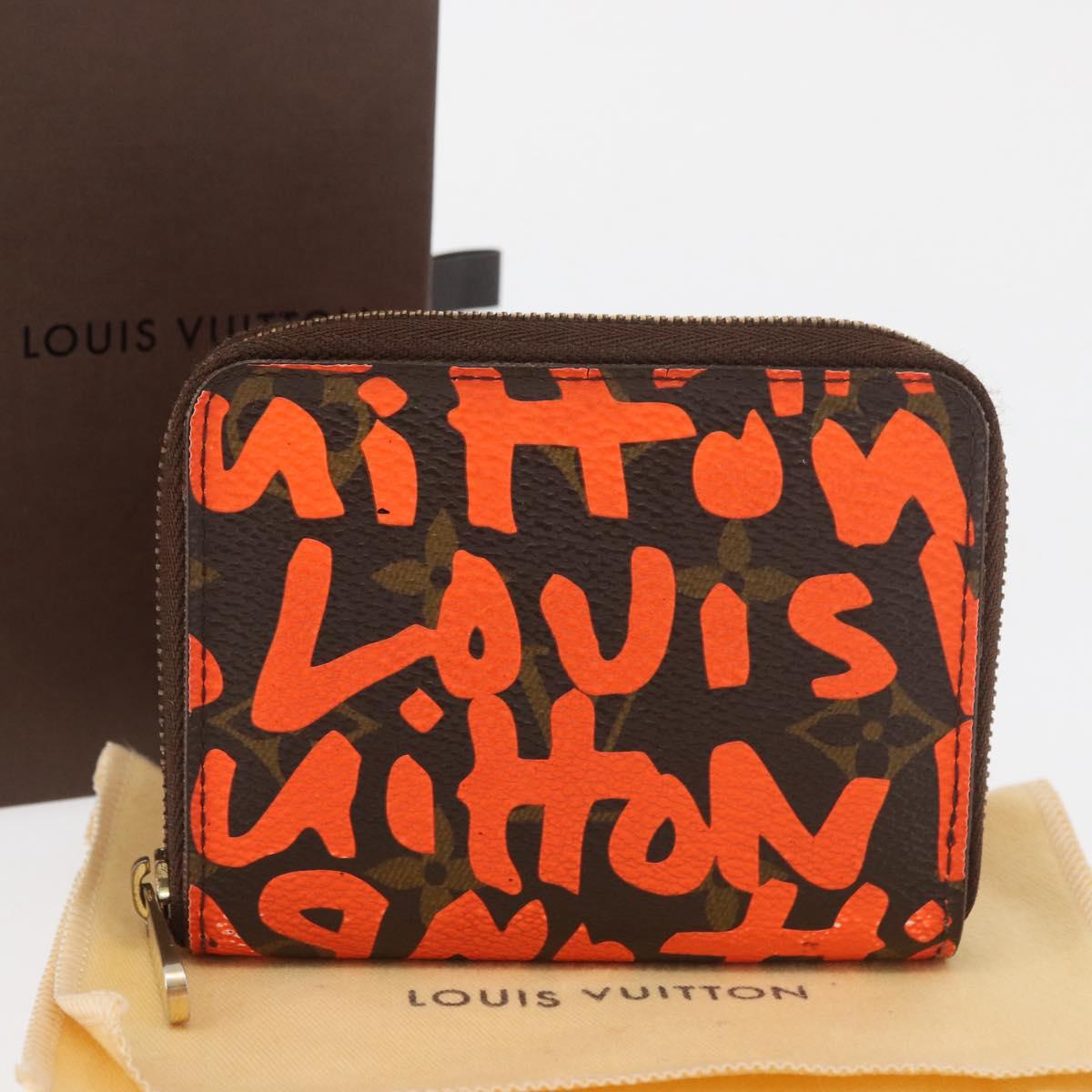 LOUIS VUITTON Graffiti Zippy coin purse Coin Purse Orange M93708 LV Auth 182771A