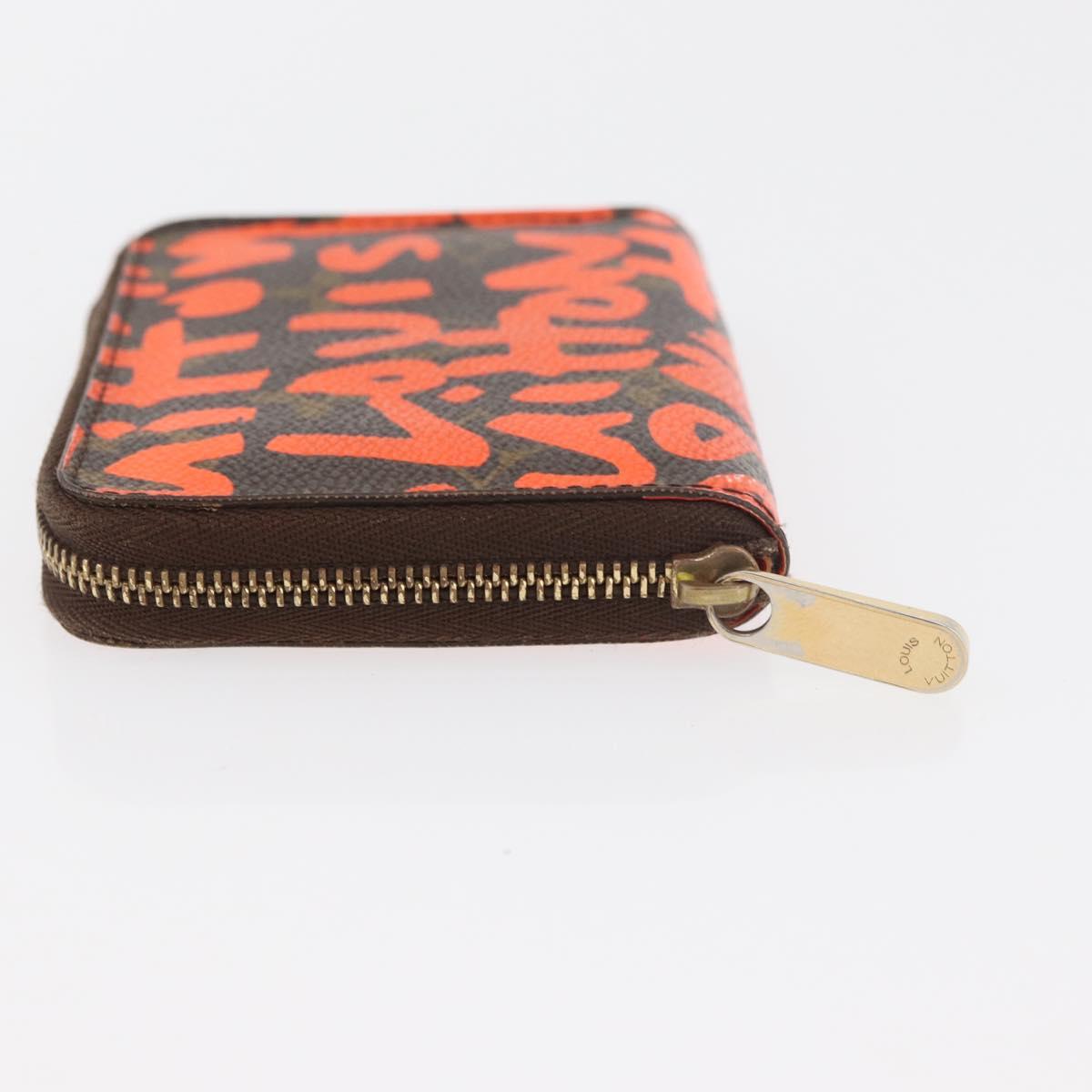 LOUIS VUITTON Graffiti Zippy coin purse Coin Purse Orange M93708 LV Auth 182771A