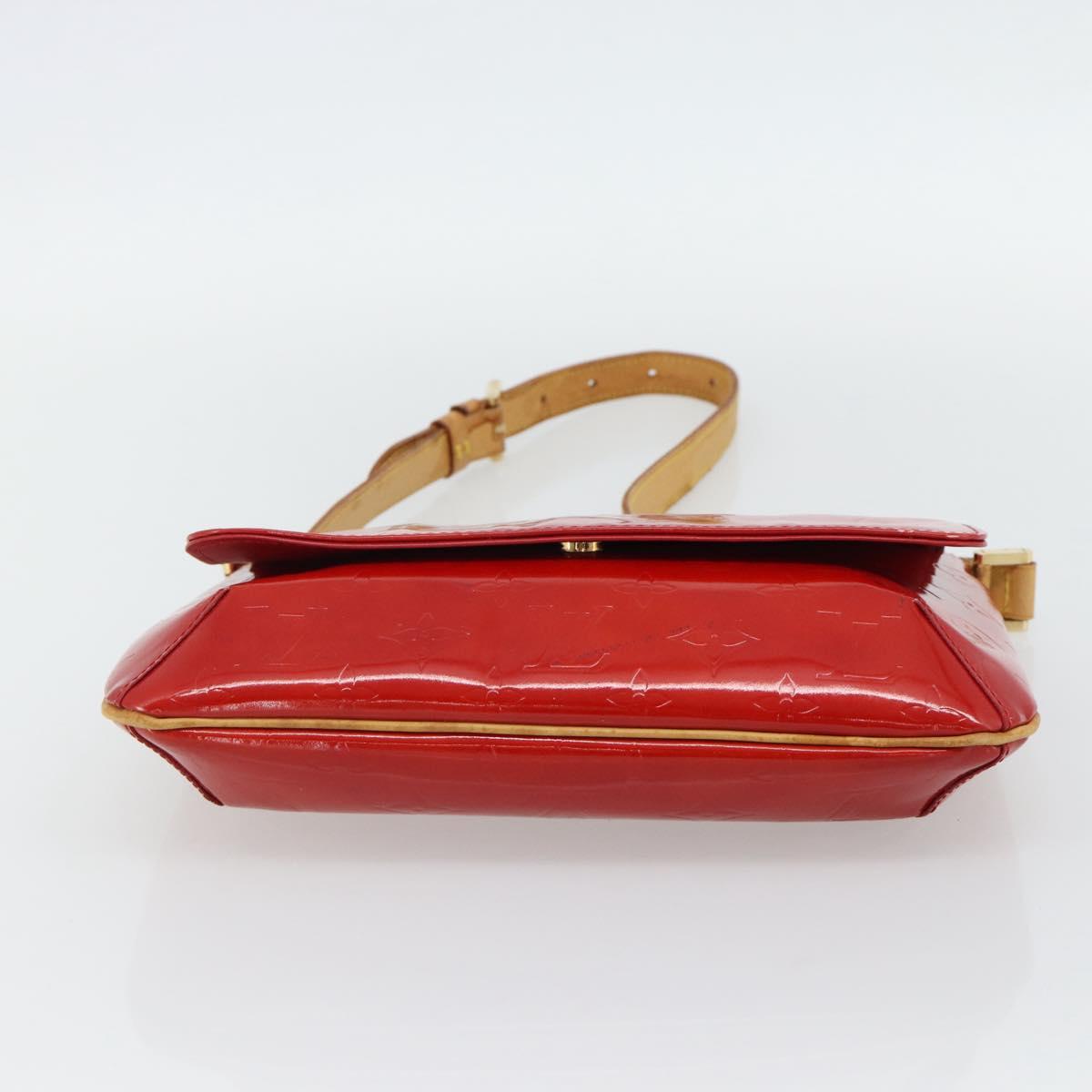 LOUIS VUITTON Monogram Vernis Thompson Street Bag Red Rouge M91094 Auth 182774