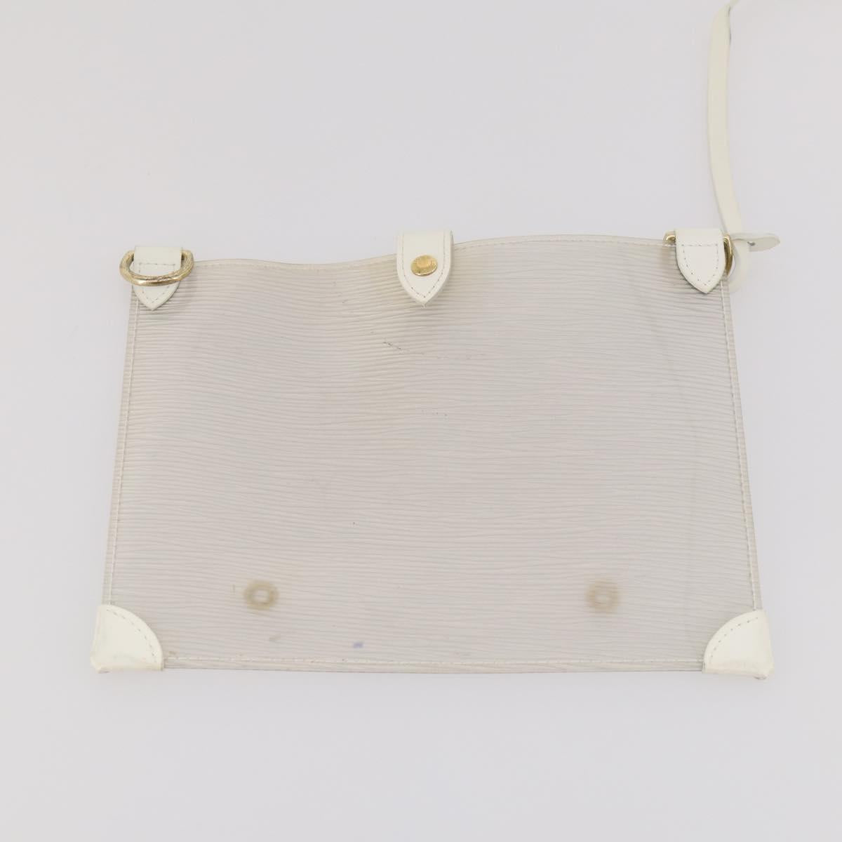 LOUIS VUITTON Epi Plage Lagoon Bay Tote Bag White Clear M92151 LV Auth 182775A