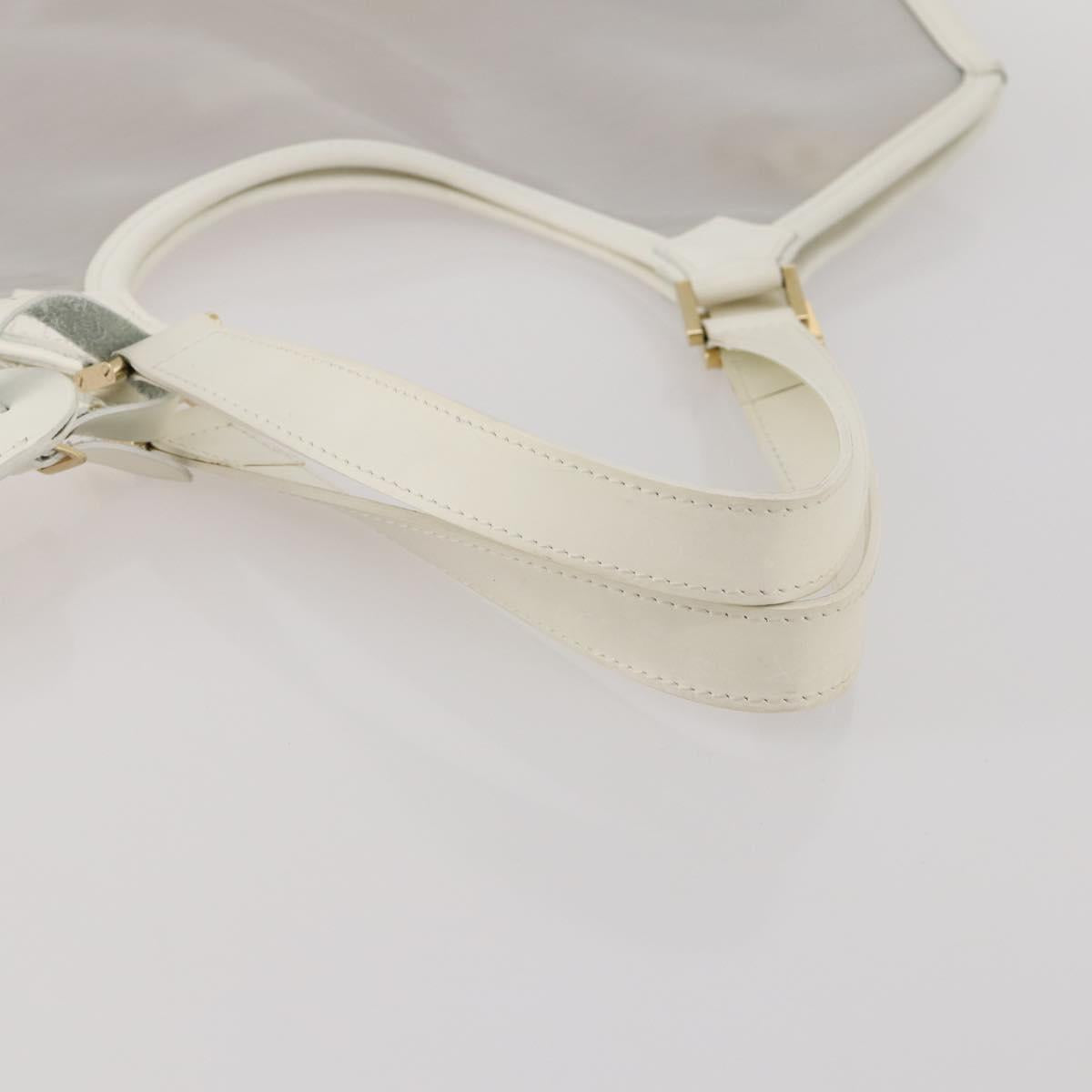 LOUIS VUITTON Epi Plage Lagoon Bay Tote Bag White Clear M92151 LV Auth 182775A