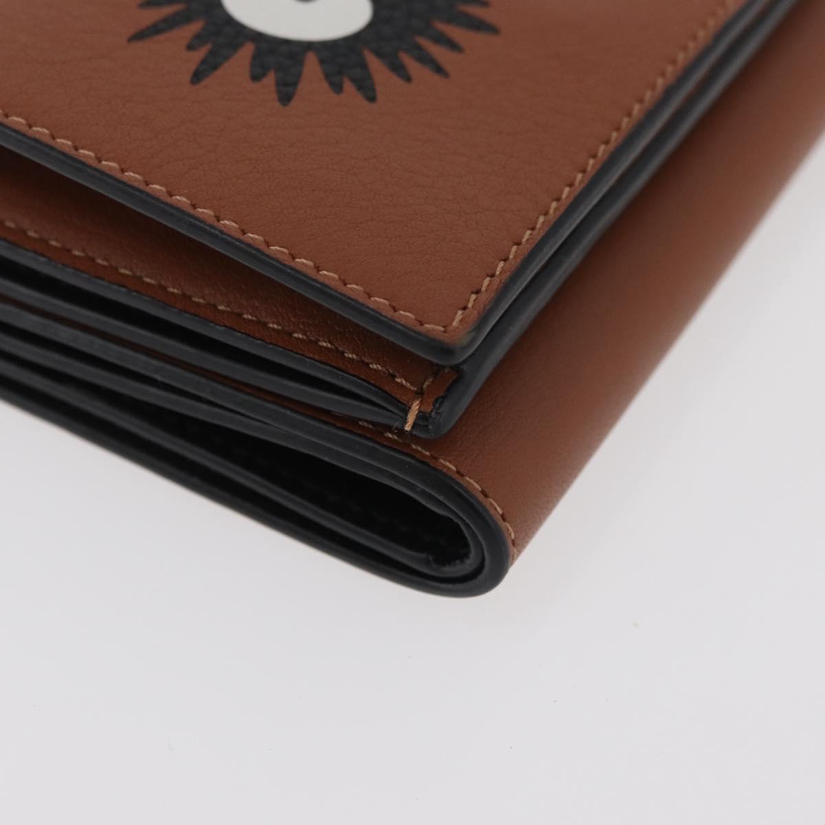 LOEWE Studio Ghibli Collaboration Compact Wallet Leather Brown Auth 182792SM