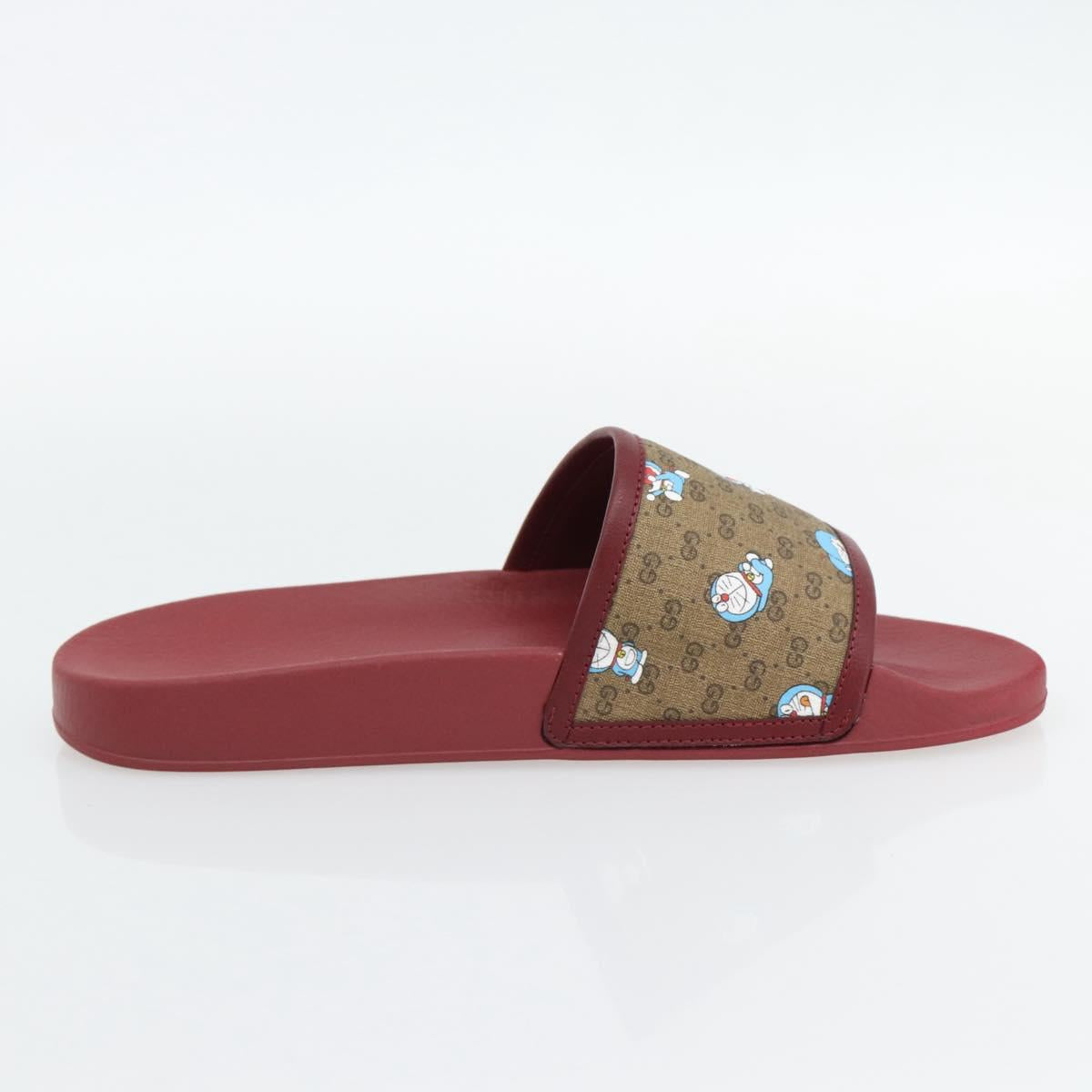 GUCCI Micro GG Supreme Fujiko Pro Doraemon Sandals PVC 655026 Auth 182793SM