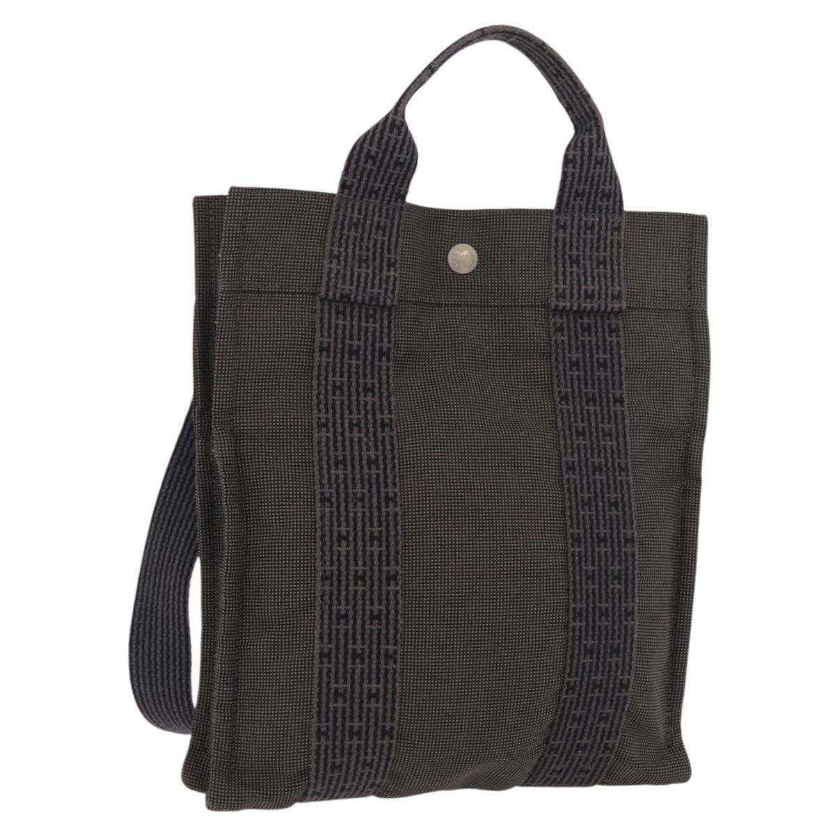 HERMES Her Line Sac A Dos PM Backpack Canvas Gray Auth 182804