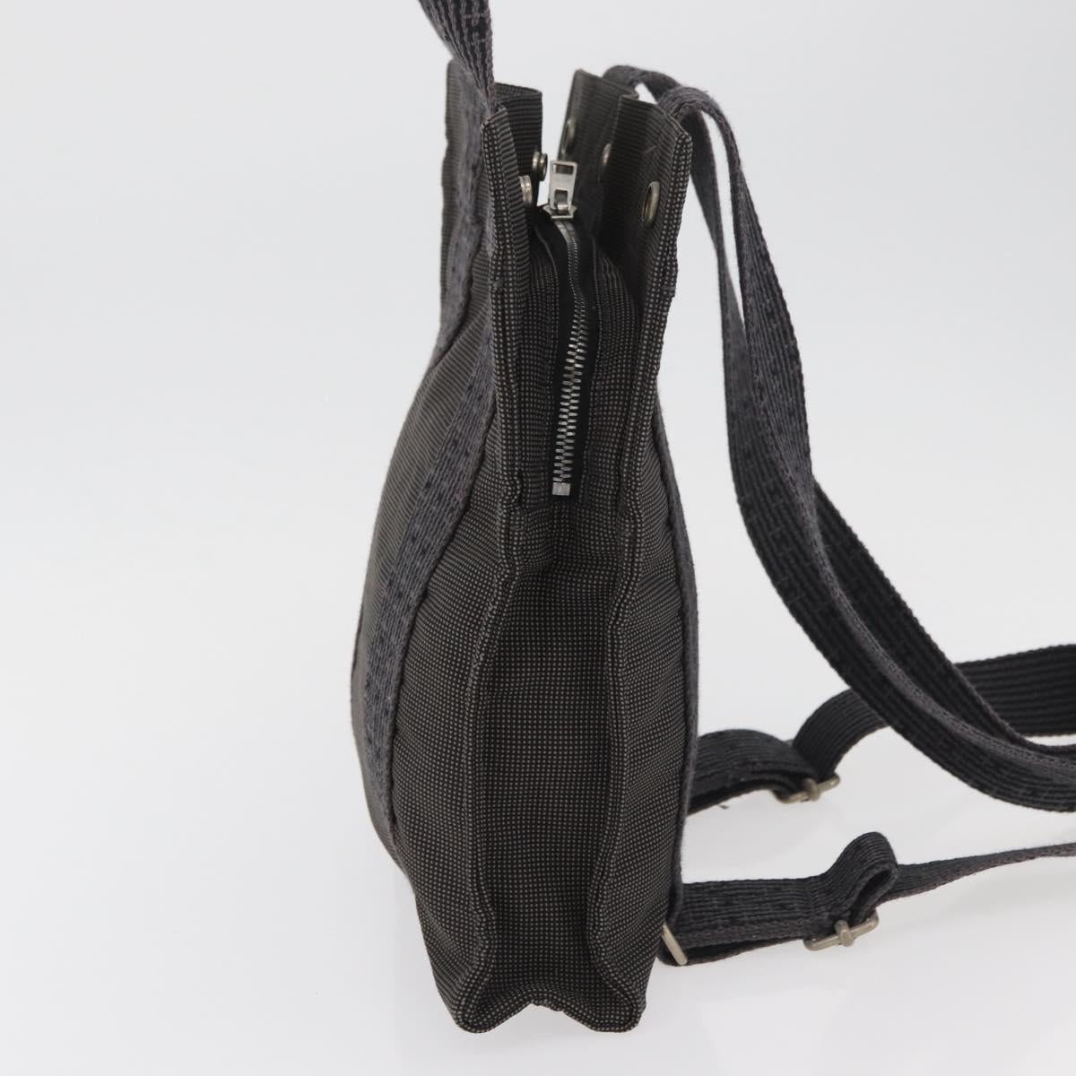 HERMES Her Line Sac A Dos PM Backpack Canvas Gray Auth 182804