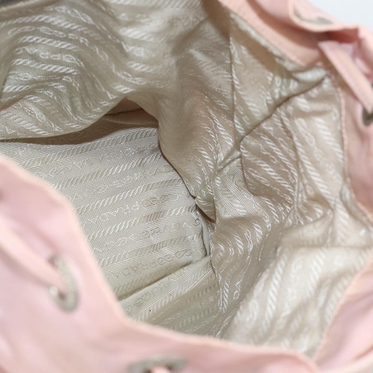 PRADA Backpack Nylon Pink Silver Auth 182817