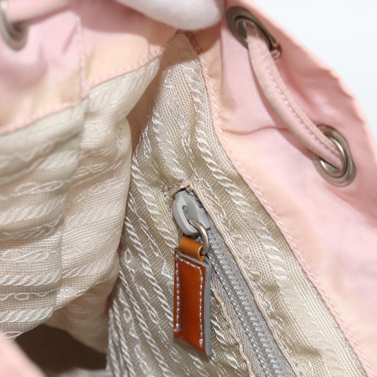 PRADA Backpack Nylon Pink Silver Auth 182817