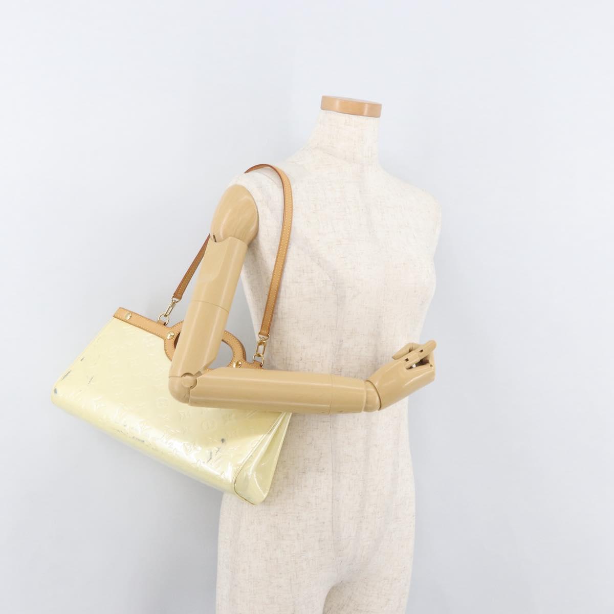 LOUIS VUITTON Monogram Vernis Roxbury Drive Bag 2Way Perle M91374 Auth 182822