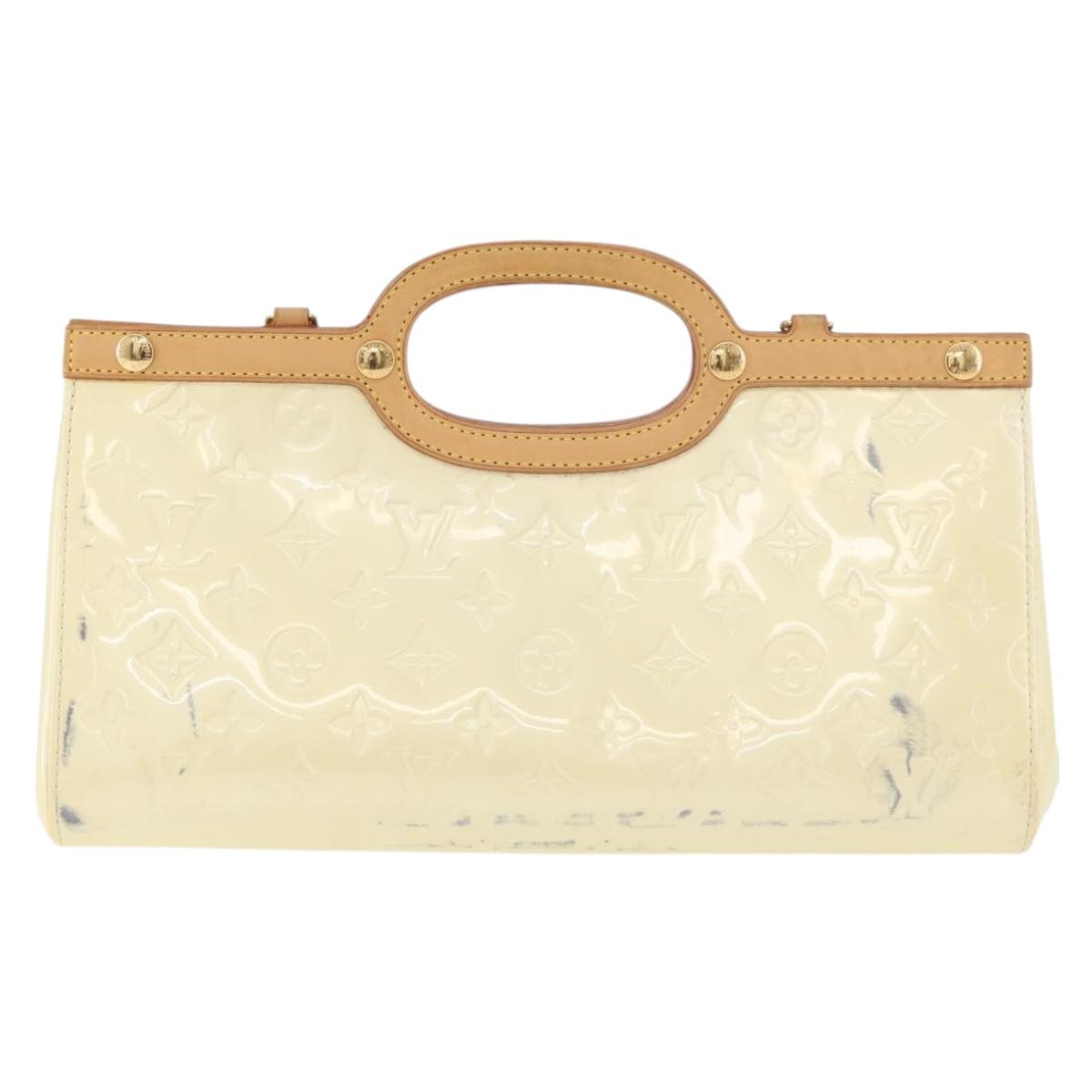 LOUIS VUITTON Monogram Vernis Roxbury Drive Bag 2Way Perle M91374 Auth 182822