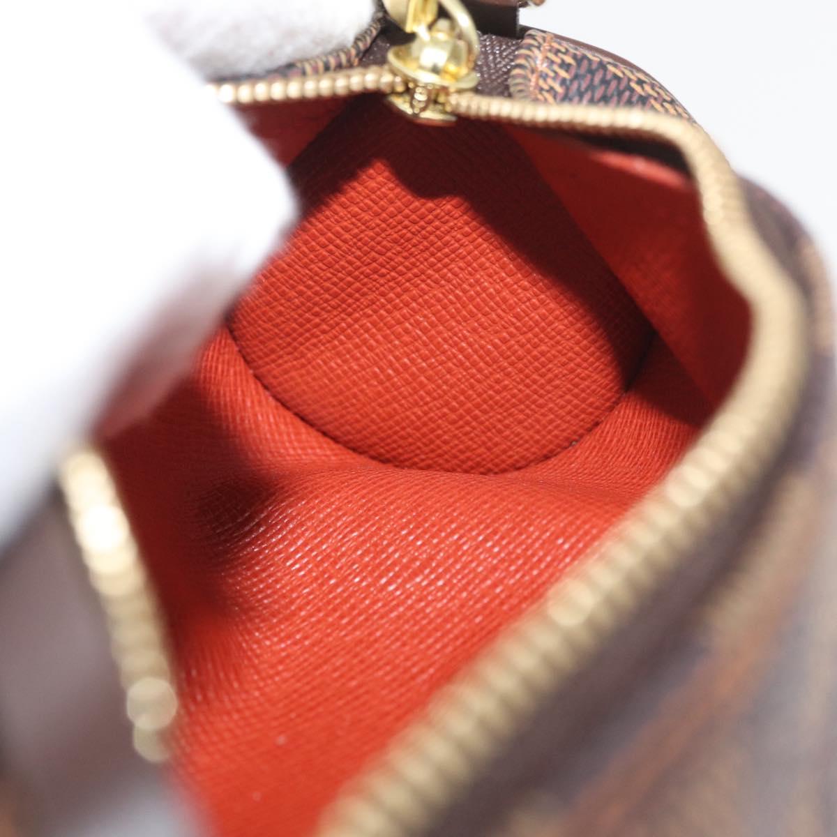 LOUIS VUITTON Damier Ebene Papillon Pouch LV Auth 182825