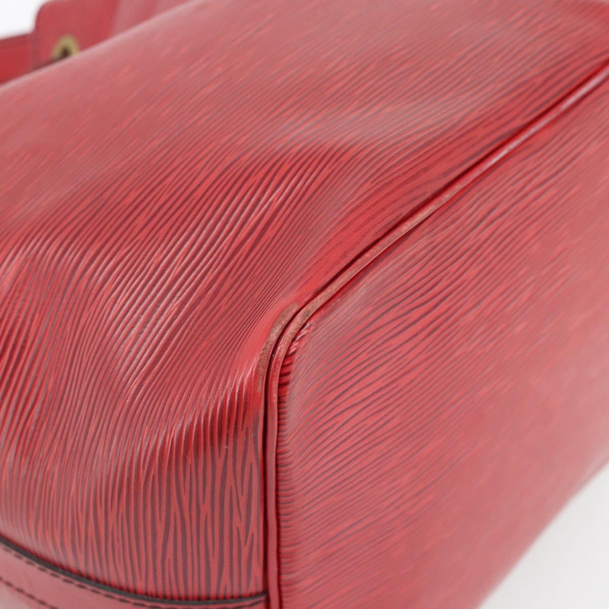 LOUIS VUITTON Epi Petit Noe Shoulder Bag Red M44107 LV Auth 182826