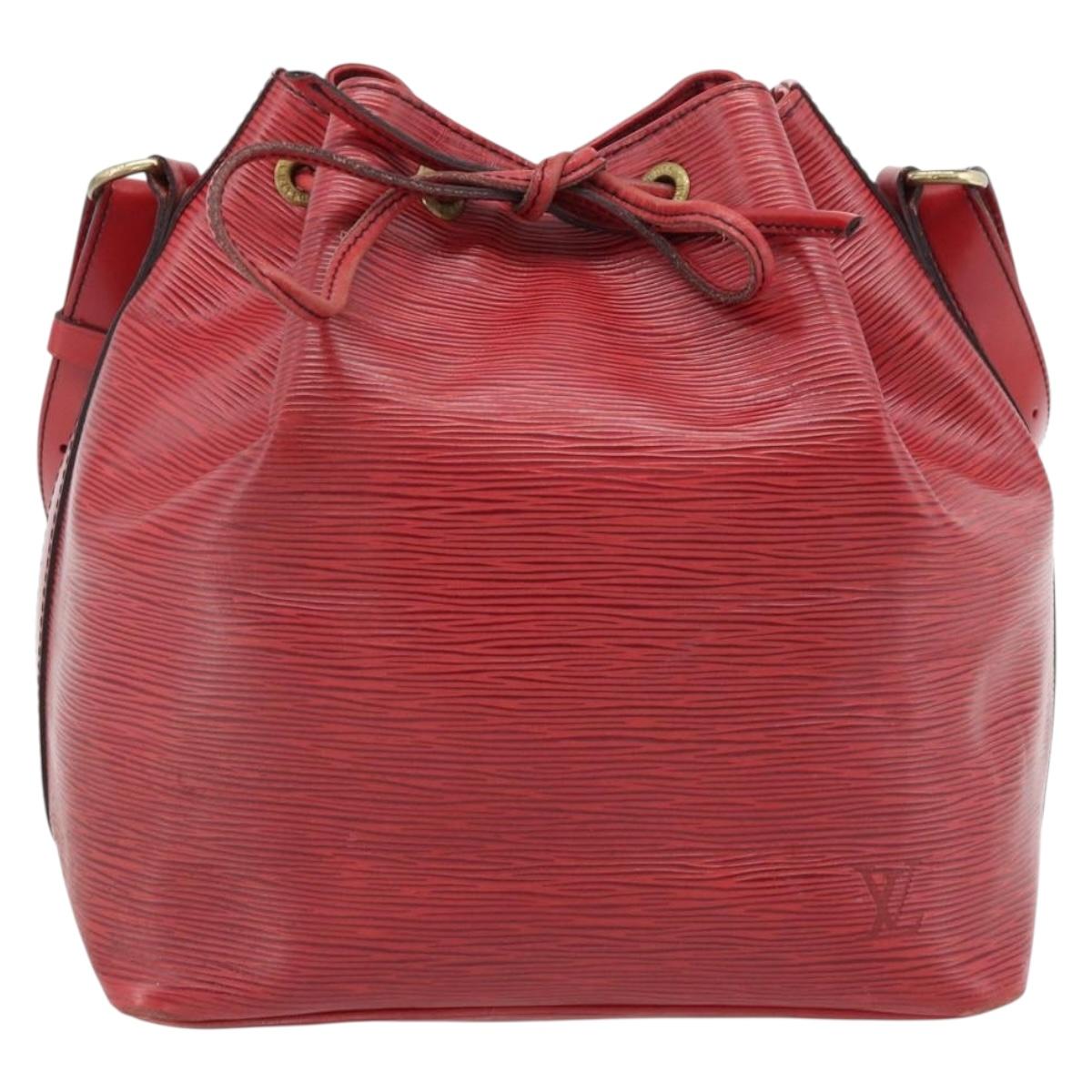 LOUIS VUITTON Epi Petit Noe Shoulder Bag Red M44107 LV Auth 182826