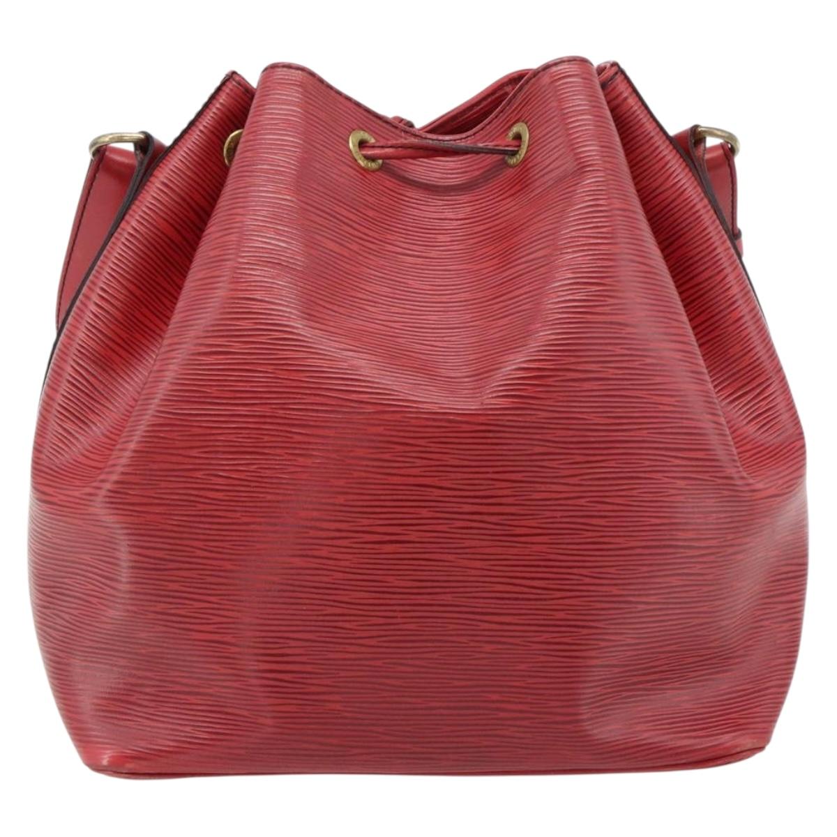 LOUIS VUITTON Epi Petit Noe Shoulder Bag Red M44107 LV Auth 182826