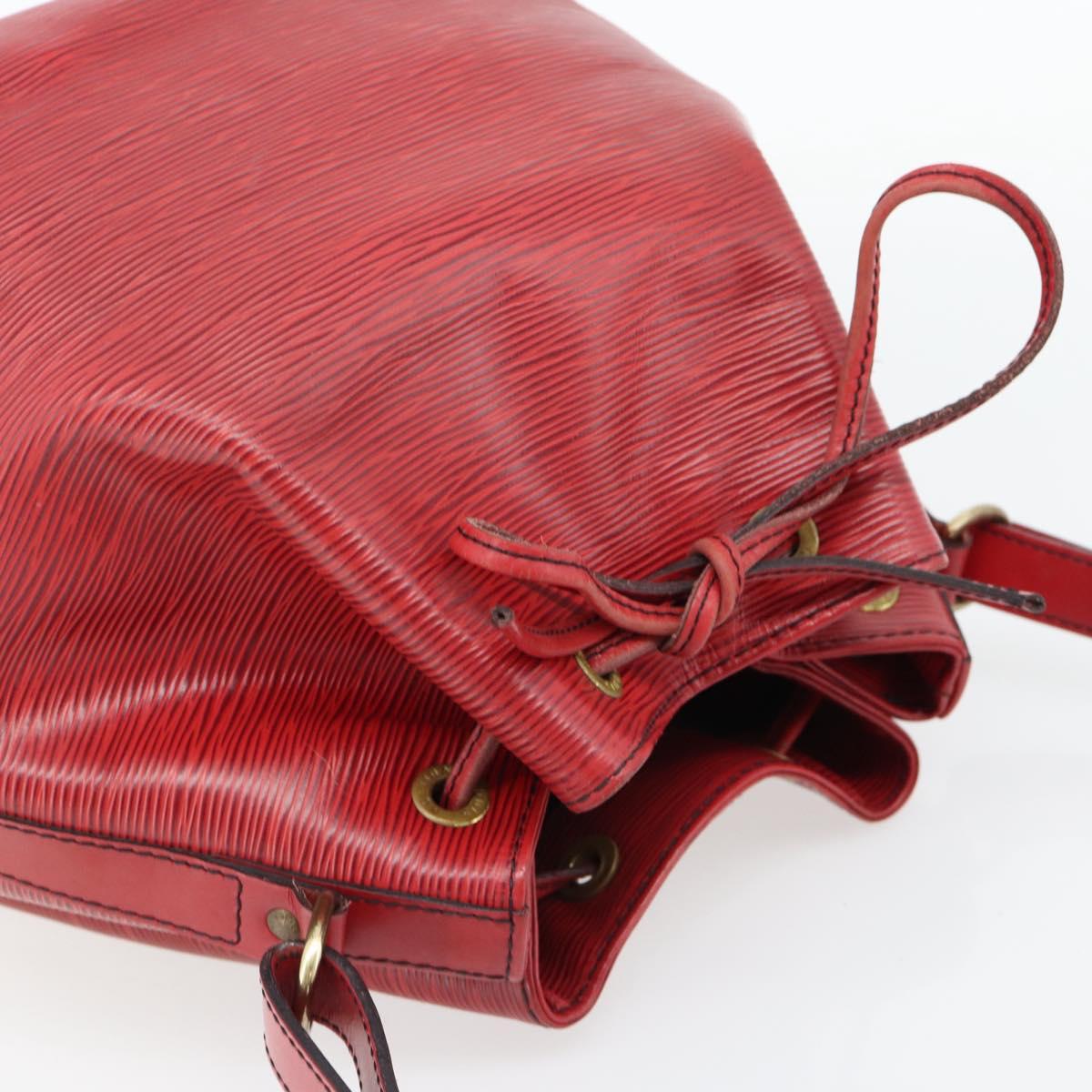 LOUIS VUITTON Epi Petit Noe Shoulder Bag Red M44107 LV Auth 182826