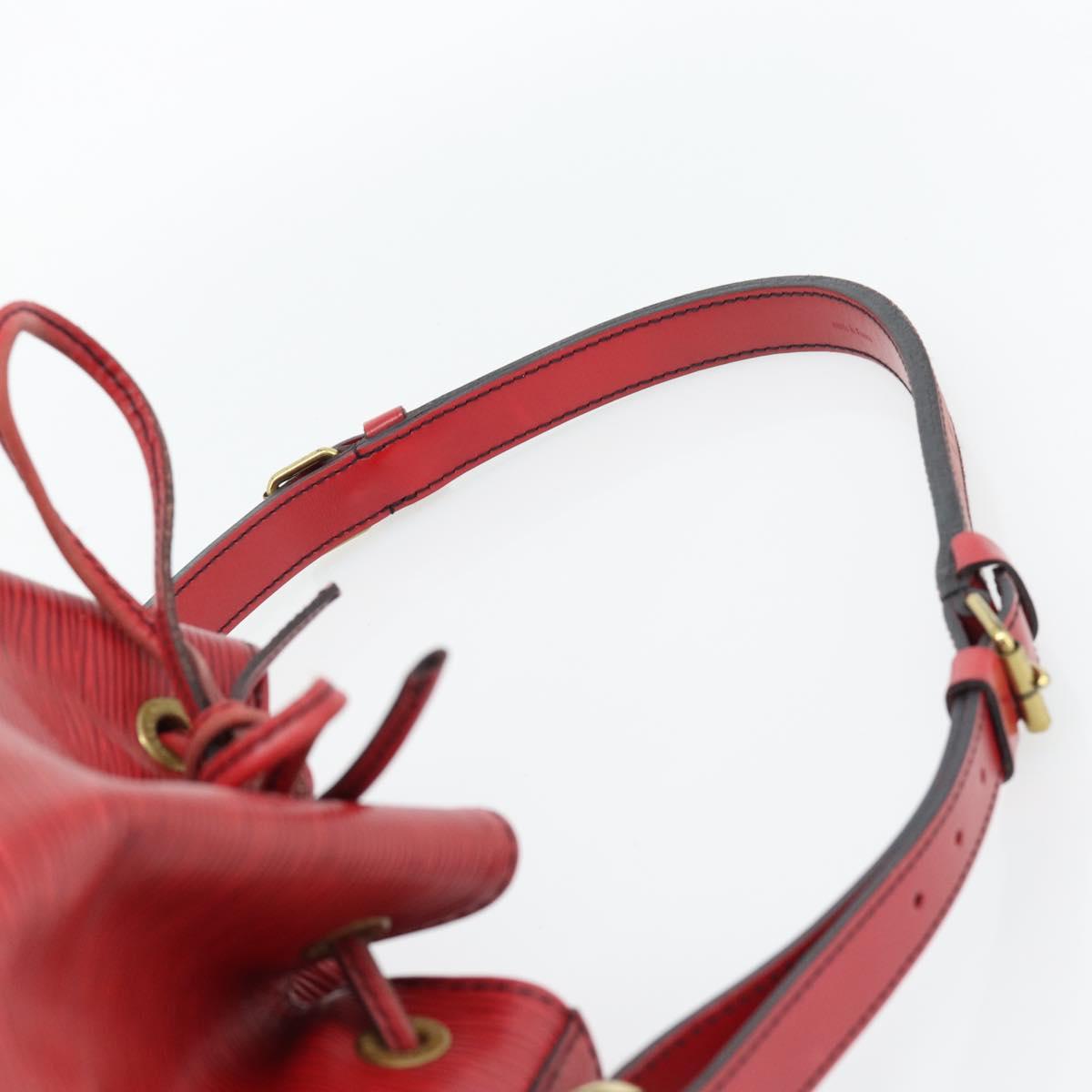 LOUIS VUITTON Epi Petit Noe Shoulder Bag Red M44107 LV Auth 182826