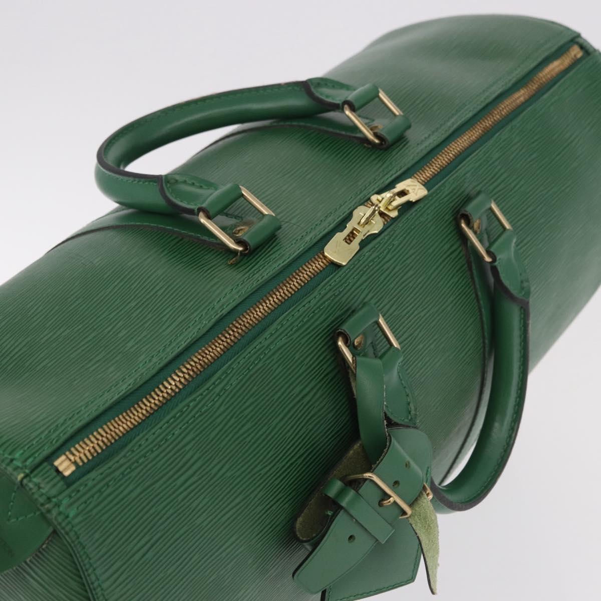 LOUIS VUITTON Epi Keepall 45 Boston Bag Green M42974 LV Auth 182828