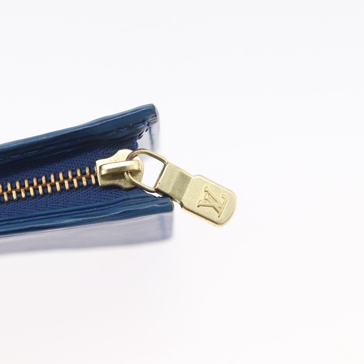 LOUIS VUITTON Epi Trousse Toilette15 Pouch Blue LV Auth 182832