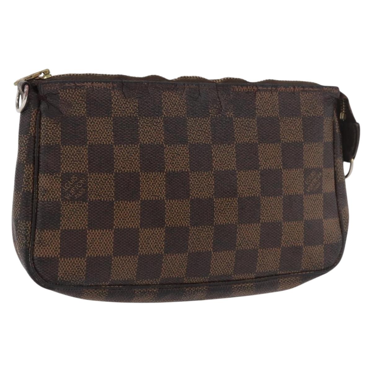 LOUIS VUITTON Damier Ebene Pochette Accessoires Pouch N41206 LV Auth 182838
