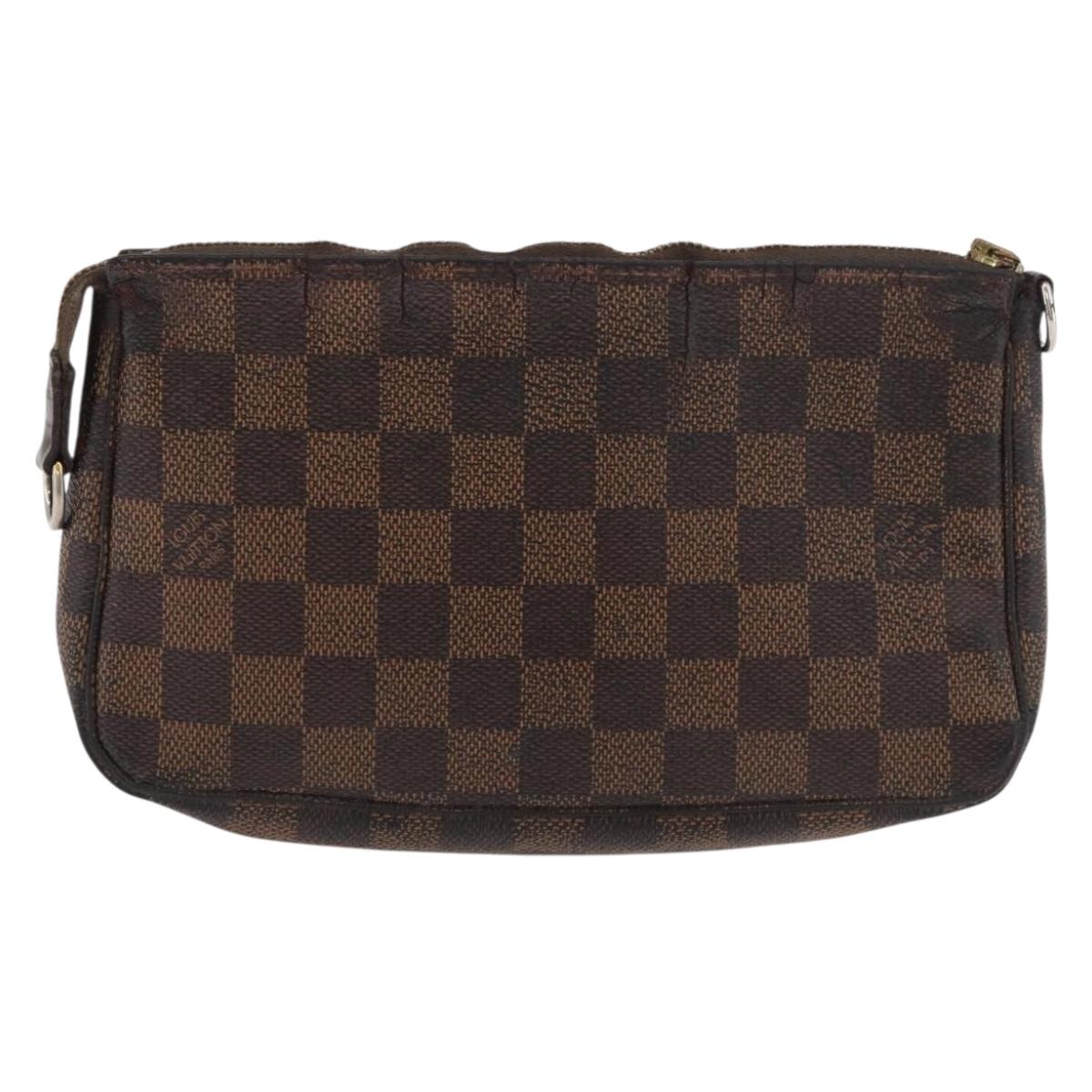 LOUIS VUITTON Damier Ebene Pochette Accessoires Pouch N41206 LV Auth 182838