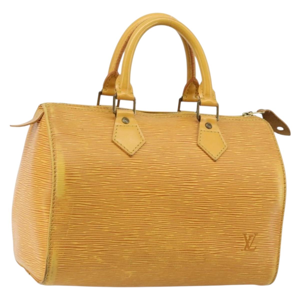 LOUIS VUITTON Epi Speedy 25 Hand Bag Tassili Yellow M43019 LV Auth 182845