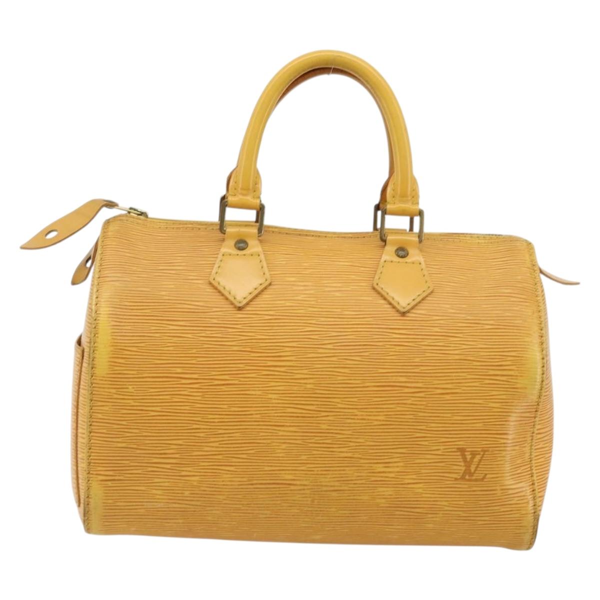 LOUIS VUITTON Epi Speedy 25 Hand Bag Tassili Yellow M43019 LV Auth 182845