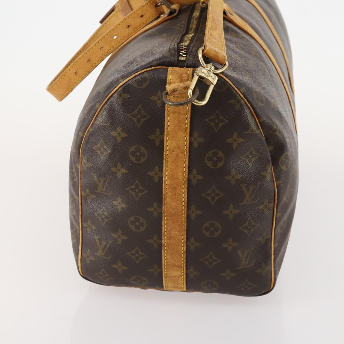 LOUIS VUITTON Monogram Keepall Bandouliere 50 Boston Bag M41416 LV Auth 182846