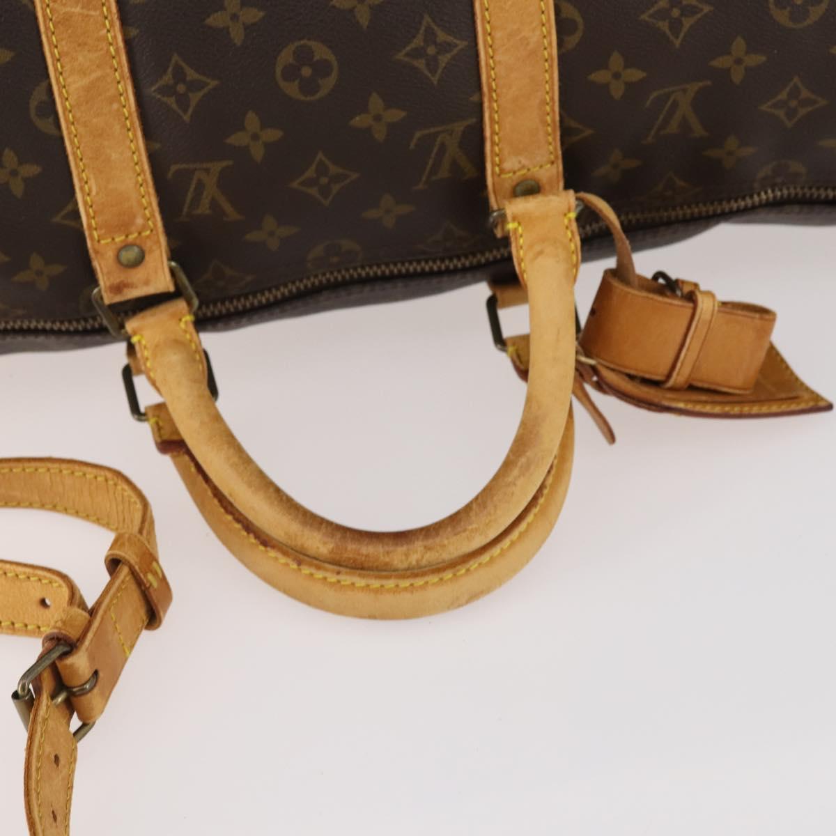 LOUIS VUITTON Monogram Keepall Bandouliere 50 Boston Bag M41416 LV Auth 182846