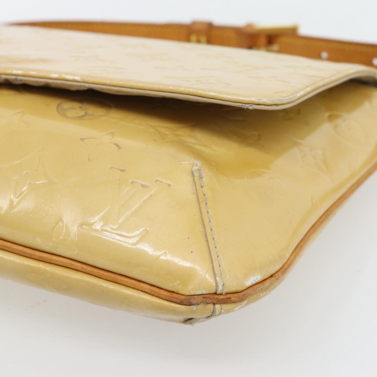 LOUIS VUITTON Monogram Vernis Thompson Street Bag Beige M91301 LV Auth 182856