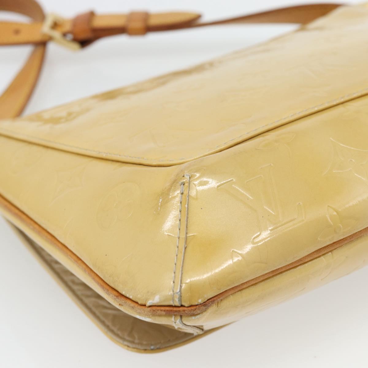 LOUIS VUITTON Monogram Vernis Thompson Street Bag Beige M91301 LV Auth 182856