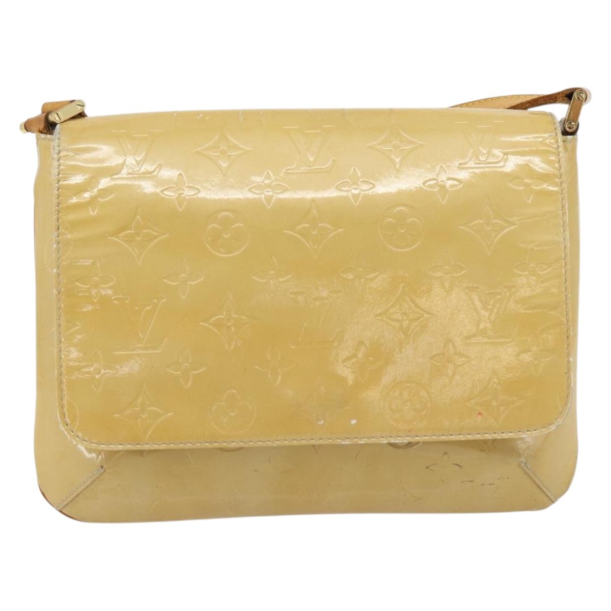 LOUIS VUITTON Monogram Vernis Thompson Street Bag Beige M91301 LV Auth 182856