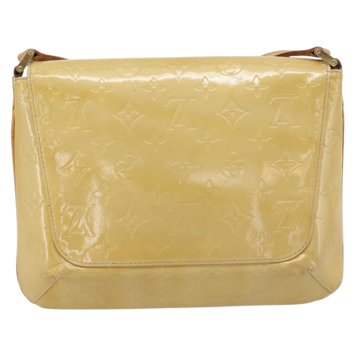 LOUIS VUITTON Monogram Vernis Thompson Street Bag Beige M91301 LV Auth 182856