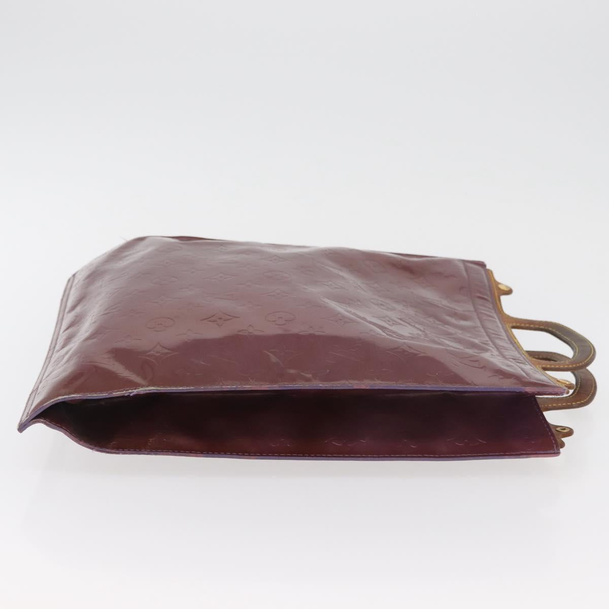 LOUIS VUITTON Monogram Vernis Stanton Tote Bag Purple Viole M91079 Auth 182857