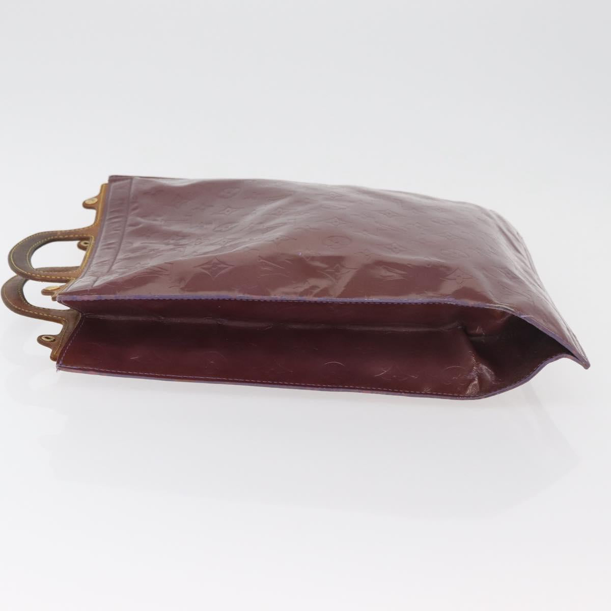 LOUIS VUITTON Monogram Vernis Stanton Tote Bag Purple Viole M91079 Auth 182857