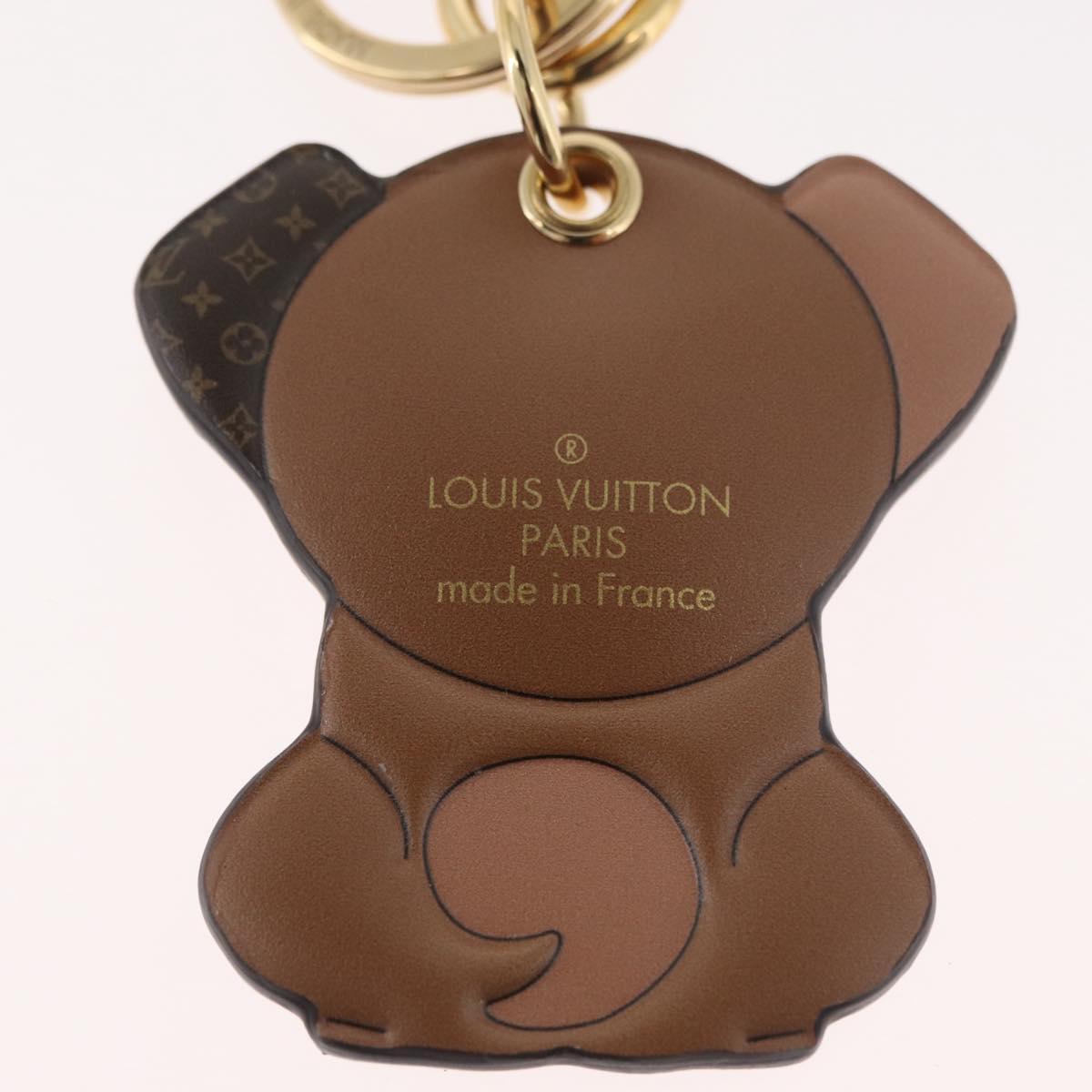 LOUIS VUITTON Monogram Porte Cles LV Puppy Charm Brown M80242 LV Auth 182879SAM