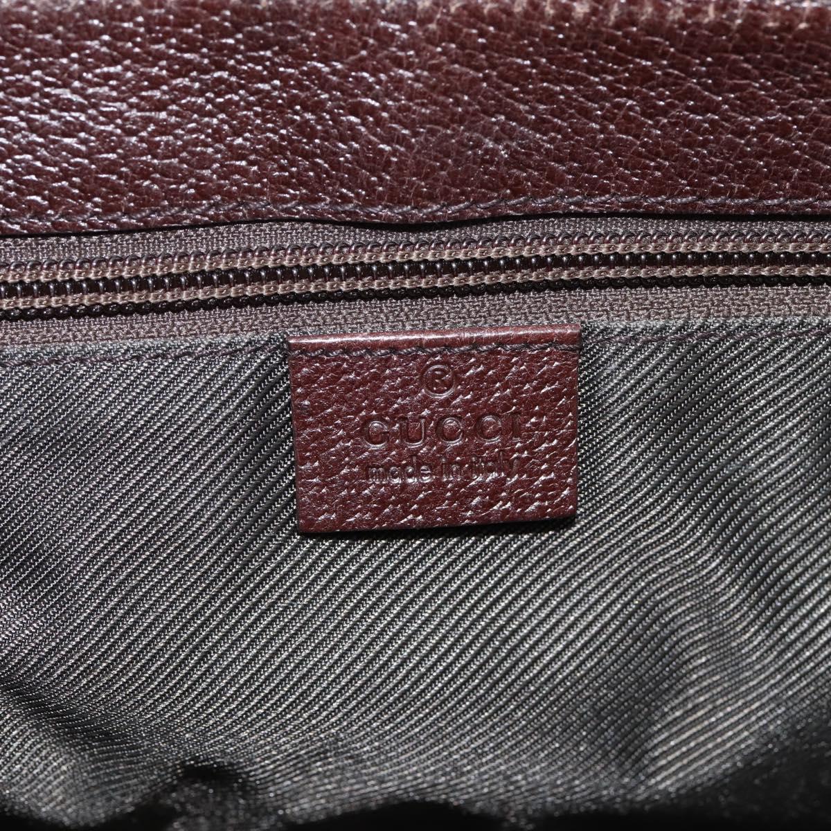 GUCCI GG Canvas Shoulder Bag Brown Silver 114273 Auth 182886A