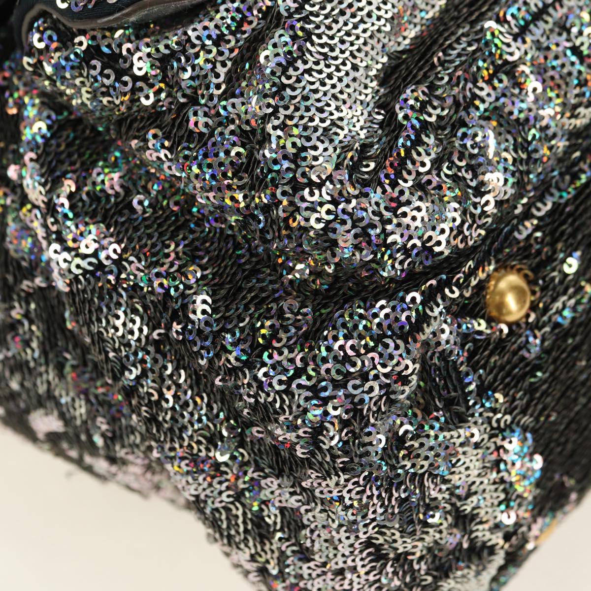 Miu Miu Shoulder Bag Sequin 2way Gold Silver Auth 182905SM