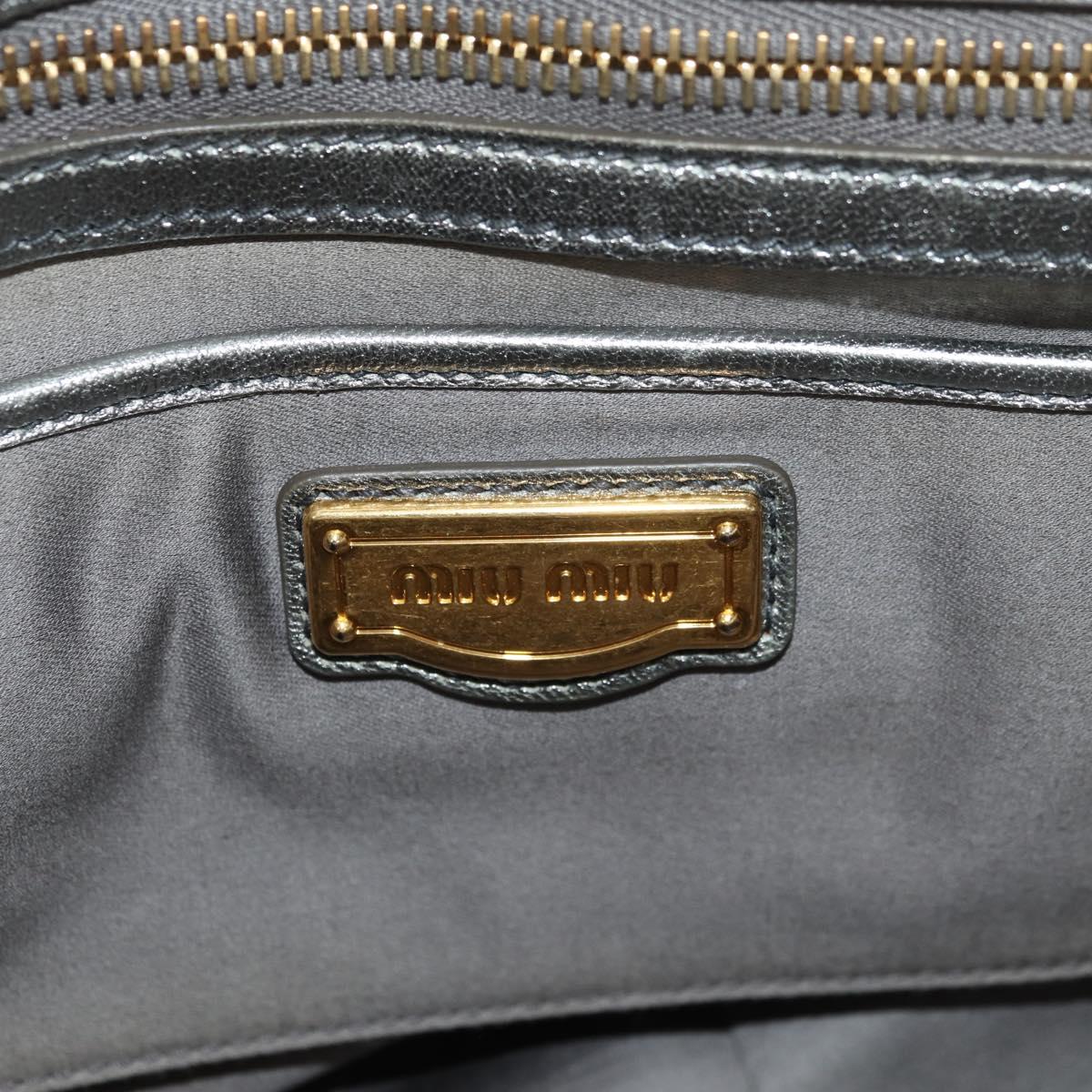 Miu Miu Shoulder Bag Sequin 2way Gold Silver Auth 182905SM