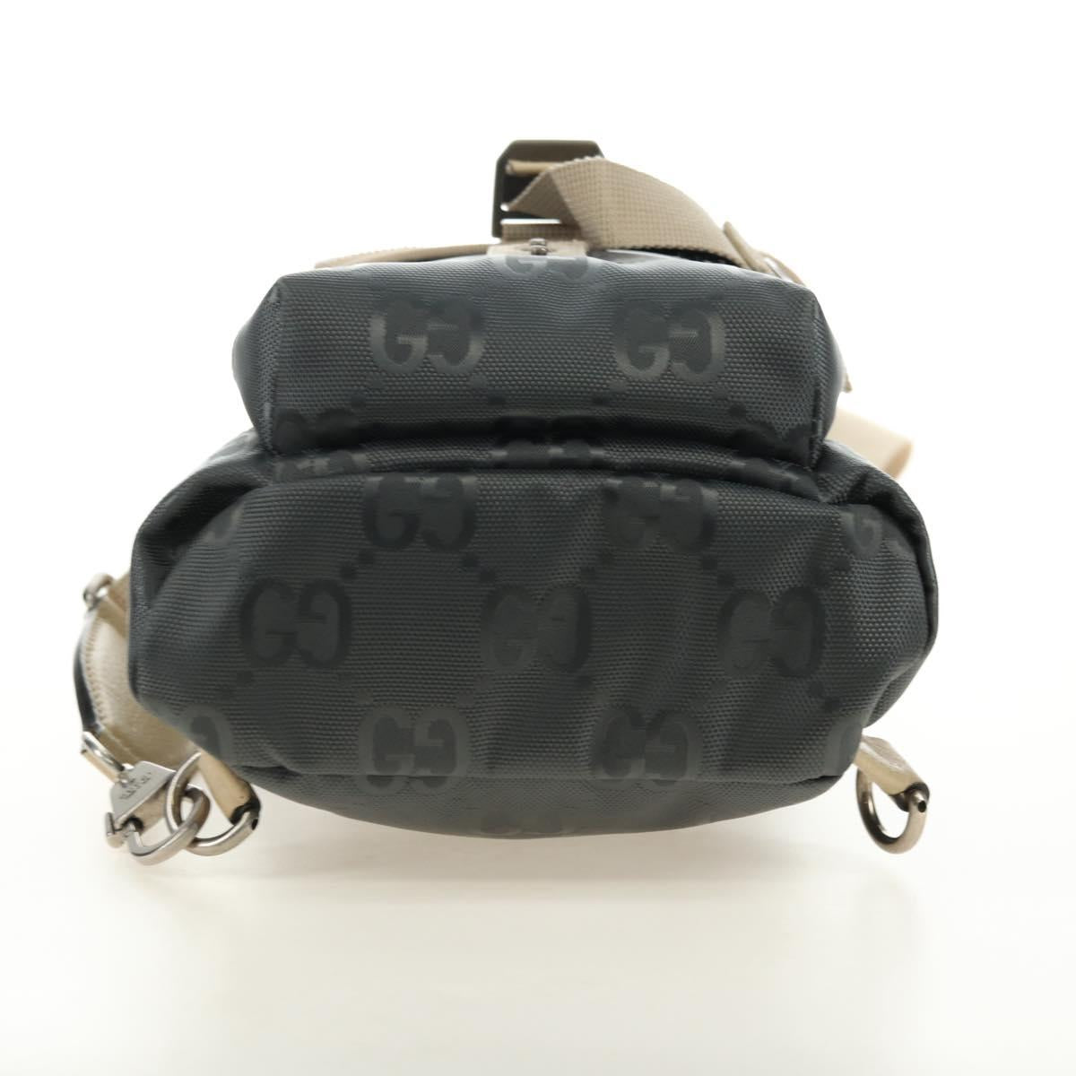 GUCCI GG Canvas Off The Grid Shoulder Bag Gray Silver 658631 Auth 182912M