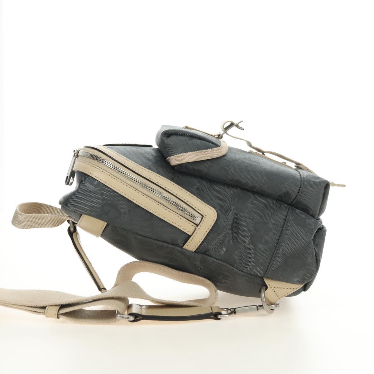 GUCCI GG Canvas Off The Grid Shoulder Bag Gray Silver 658631 Auth 182912M