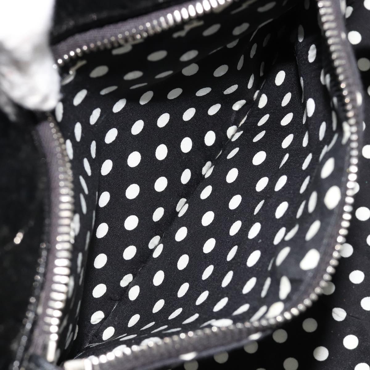 Miu Miu Hand Bag Patent leather 2way Black Silver Auth 182913M