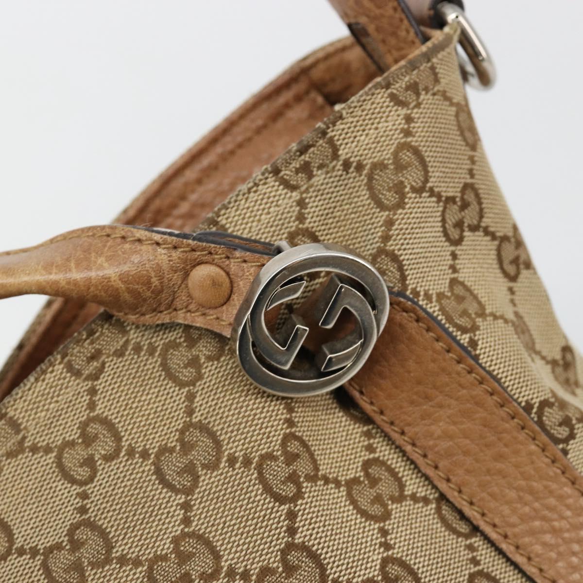 GUCCI GG Canvas Miss GG Hand Bag Outlet Beige Silver 323675 Auth 182927