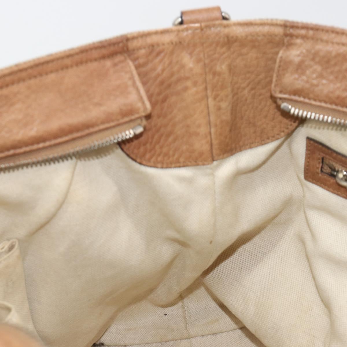 GUCCI GG Canvas Miss GG Hand Bag Outlet Beige Silver 323675 Auth 182927