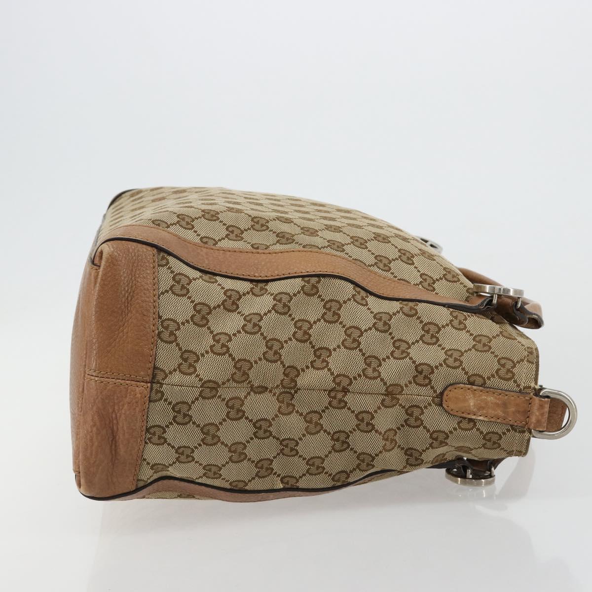 GUCCI GG Canvas Miss GG Hand Bag Outlet Beige Silver 323675 Auth 182927