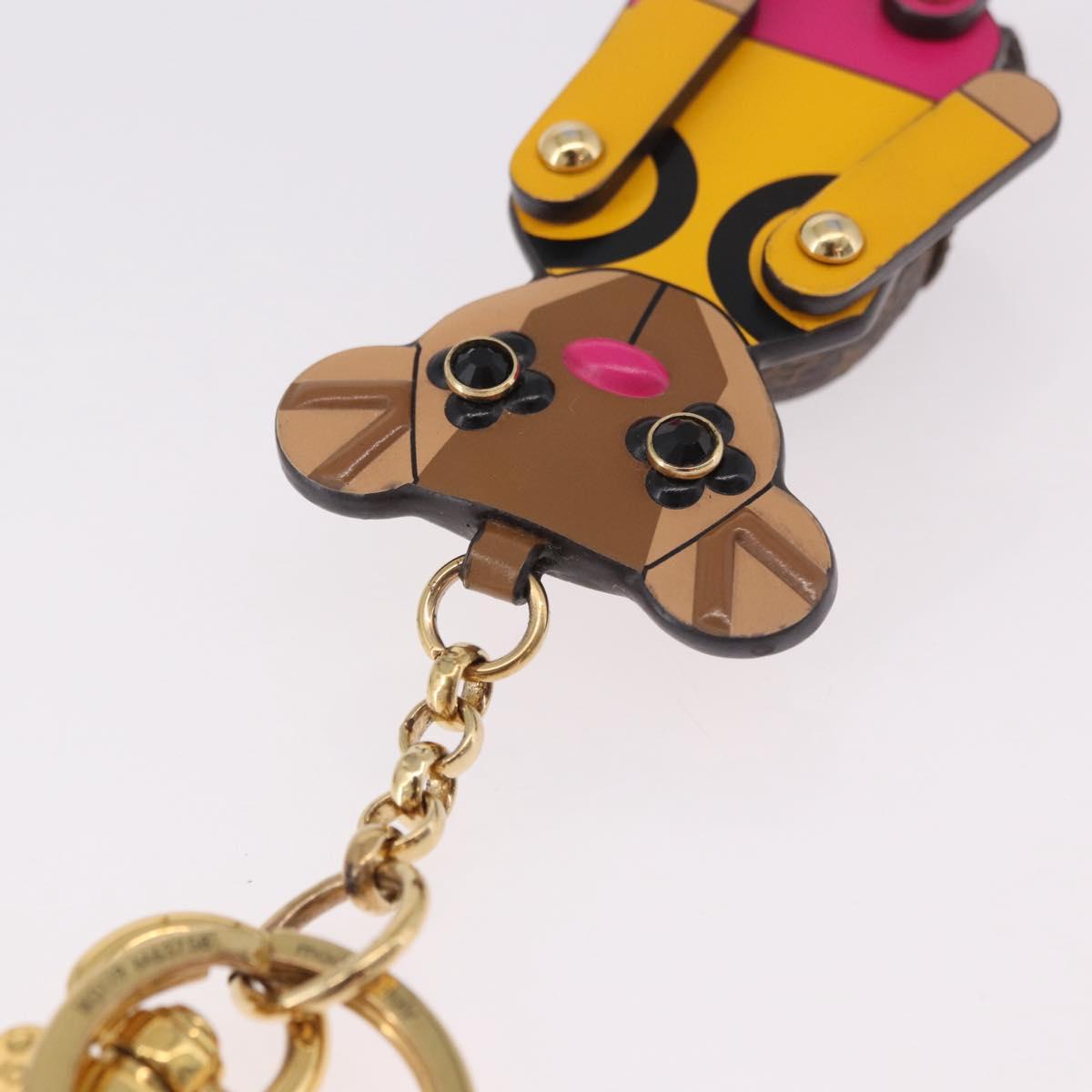 LOUIS VUITTON Monogram Porte Cles Christmas Teddy Bear Charm M63758 Auth 182940M