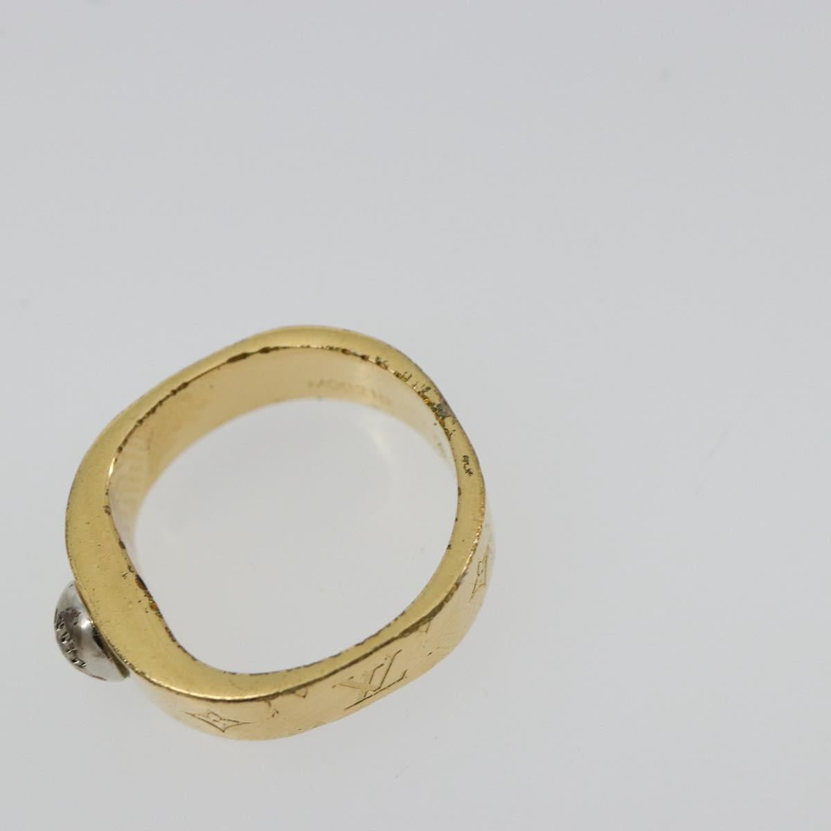 LOUIS VUITTON Berg Nanogram Ring metal Gold M00210 LV Auth 182944A