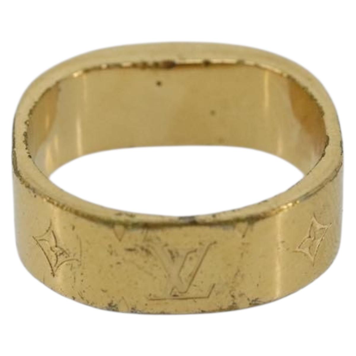 LOUIS VUITTON Berg Nanogram Ring metal Gold M00210 LV Auth 182944A
