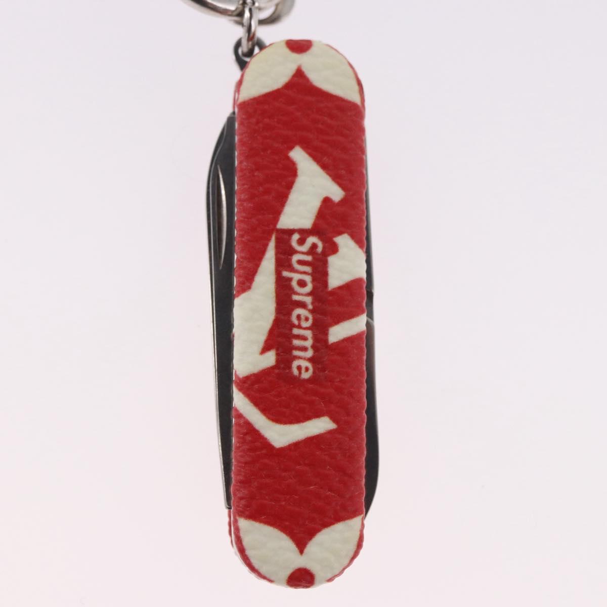 LOUIS VUITTON Monogram LV x Supreme Pocket Knife Key Chain MP2070 Auth 182946A