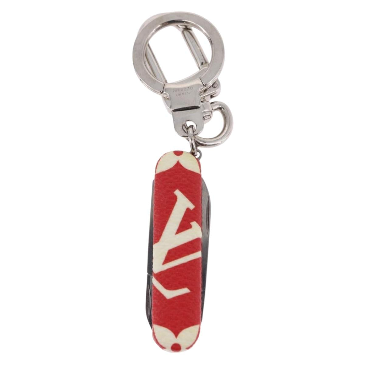LOUIS VUITTON Monogram LV x Supreme Pocket Knife Key Chain MP2070 Auth 182946A